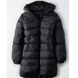 LONG BLACK AMERICAN EAGLE COAT